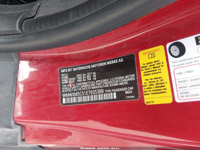 Aukcja sprzedaży 2014 Mini Hardtop Cooper, vin: WMWXM5C51ET935389, numer aukcji: 46069259