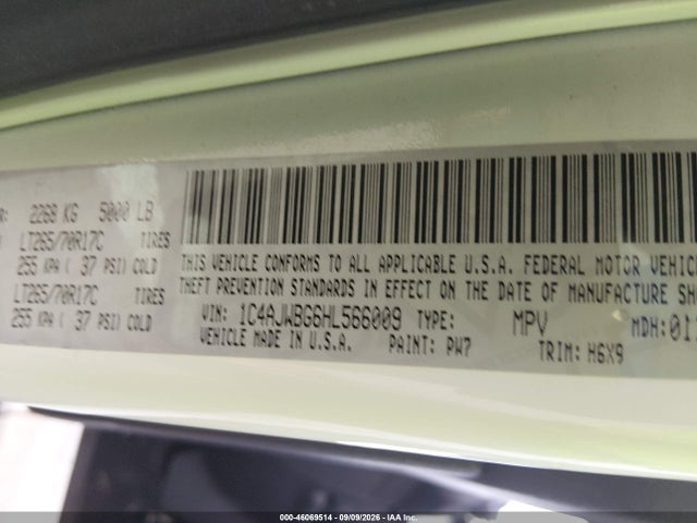 Aukcja sprzedaży 2017 Jeep Wrangler Winter, vin: 1C4AJWBG6HL566009, numer aukcji: 46069514