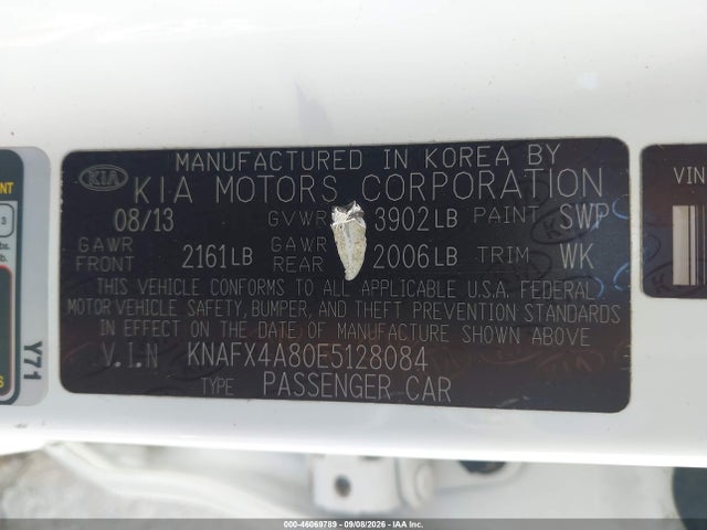 Aukcja sprzedaży 2014 Kia Forte Ex, vin: KNAFX4A80E5128084, numer aukcji: 46069789