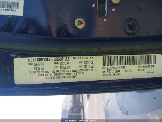 Продажа на аукционе авто 2012 Dodge Challenger Sxt, vin: 2C3CDYAG8CH268486, номер лота: 46069924