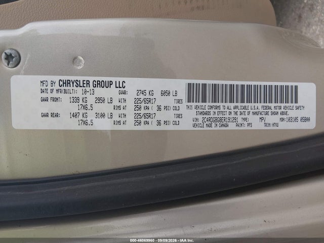 Продажа на аукционе авто 2014 Dodge Grand Caravan American Value Pkg, vin: 2C4RDGBG8ER191291, номер лота: 46069960