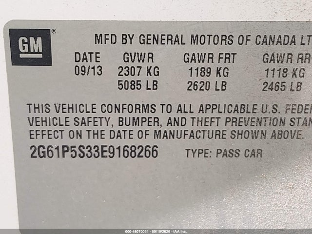 Cadillac Xts Premium 2014 2G61P5S33E9168266 Image 9