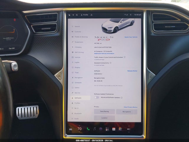 Продаж на аукціоні авто 2015 Tesla Model S 85d/p85d, vin: 5YJSA1V47FF097389, номер лоту: 46070337