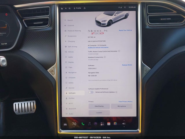 Продаж на аукціоні авто 2015 Tesla Model S 85d/p85d, vin: 5YJSA1V47FF097389, номер лоту: 46070337