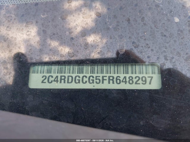 46070397 :رقم المزاد ، 2C4RDGCG5FR648297 vin ، 2015 Dodge Grand Caravan Sxt مزاد بيع
