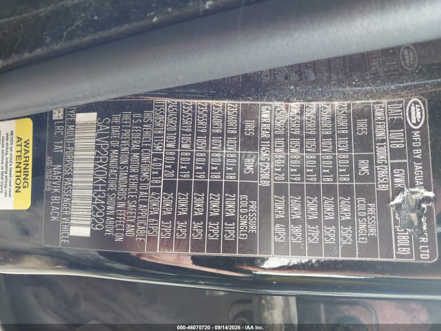 Продаж на аукціоні авто 2019 Land Rover Range Rover Evoque Se/se Premium, vin: SALVP2RX0KH342929, номер лоту: 46070720