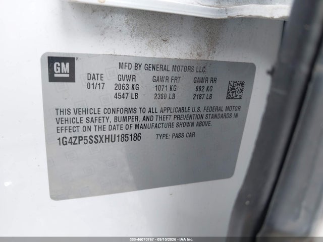 Aukcja sprzedaży 2017 Buick Lacrosse Essence, vin: 1G4ZP5SSXHU185186, numer aukcji: 46070767