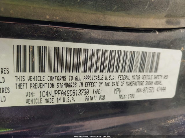 Aukcja sprzedaży 2016 Jeep Patriot Latitude, vin: 1C4NJPFA4GD813730, numer aukcji: 46070815