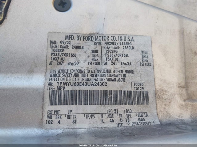 Продажа на аукционе авто 2003 Ford Explorer Sport Xls/xlt, vin: 1FMYU60E43UA24302, номер лота: 46070823