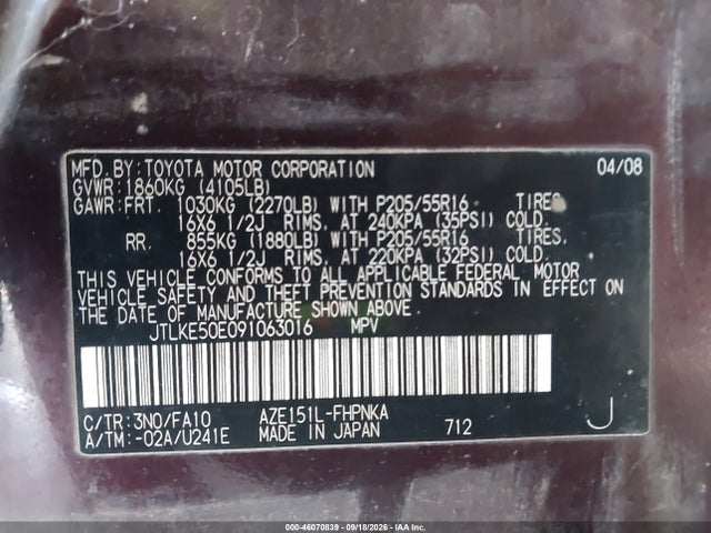 Продаж на аукціоні авто 2009 Scion Xb, vin: JTLKE50E091063016, номер лоту: 46070839