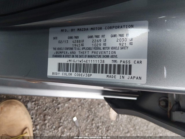 46070965 :رقم المزاد ، JM1GJ1W54E1111138 vin ، 2014 Mazda Mazda6 I Grand Touring مزاد بيع