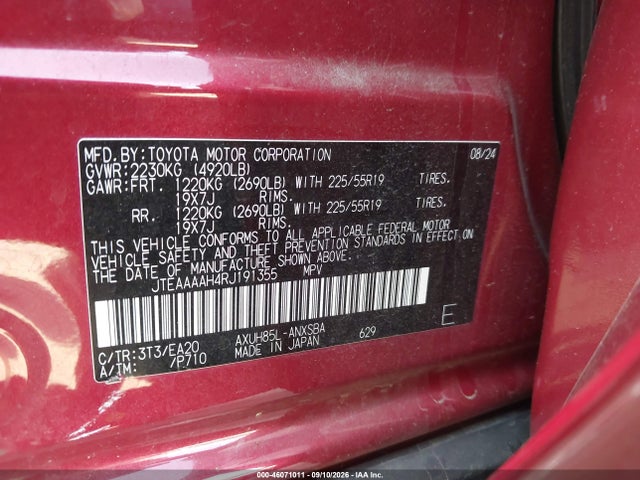 JTEAAAAH4RJ191355 Toyota Venza Limited