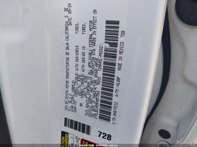 Продаж на аукціоні авто 2024 Toyota Tacoma Trd Sport, vin: 3TMLB5JN5RM057562, номер лоту: 46071296