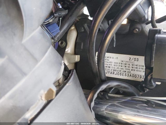 Aukcja sprzedaży 2003 Yamaha Yzfr6 L, vin: JYARJ06E53A007933, numer aukcji: 46071342