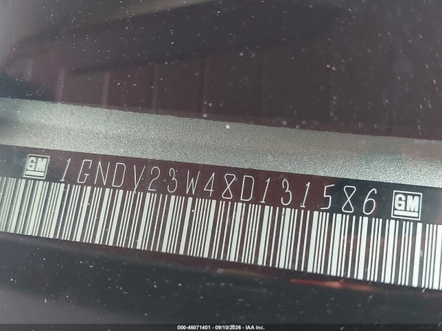 Продаж на аукціоні авто 2008 Chevrolet Uplander Ls, vin: 1GNDV23W48D131586, номер лоту: 46071401