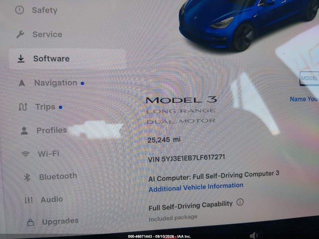 Tesla Model 3 Long Range Dual Motor All-wheel Drive 2020 5YJ3E1EB7LF617271 Image 7