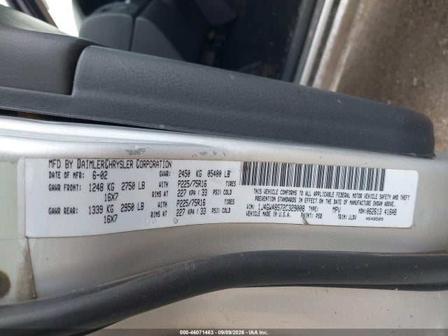 Продажа на аукционе авто 2002 Jeep Grand Cherokee Laredo, vin: 1J4GW48S72C329008, номер лота: 46071463