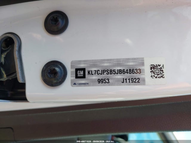 Продаж на аукціоні авто 2018 Chevrolet Trax Lt, vin: KL7CJPSB5JB648633, номер лоту: 46071528