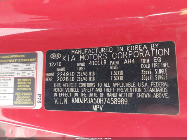 Aukcja sprzedaży 2017 Kia Soul +, vin: KNDJP3A50H7458989, numer aukcji: 46071670