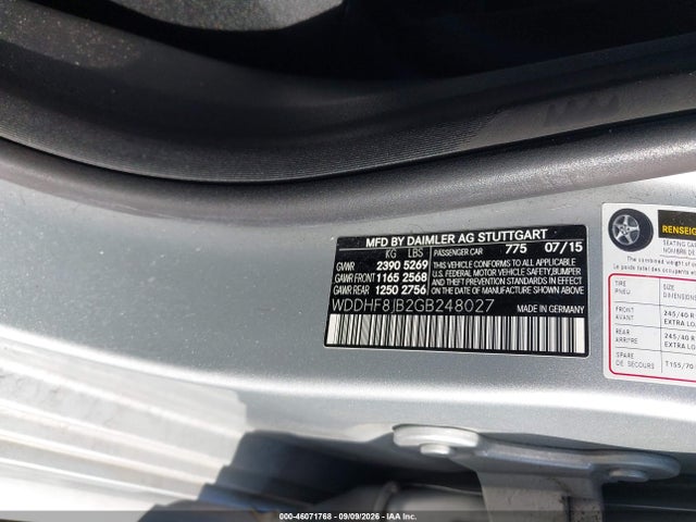 2016 Mercedes-benz E 350 4matic მანქანა იყიდება აუქციონზე, vin: WDDHF8JB2GB248027, აუქციონის ნომერი: 46071768