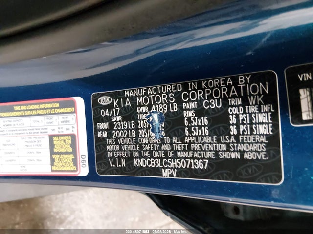 KIA NIRO LX 2017 KNDCB3LC5H5071367 Image 9