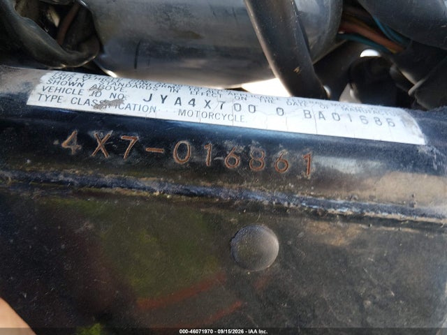 46071970 :رقم المزاد ، 4X7016861 vin ، 1981 Yamaha Virago 920 مزاد بيع