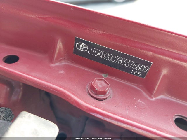Продажа на аукционе авто 2008 Toyota Prius, vin: JTDKB20U783376609, номер лота: 46071987