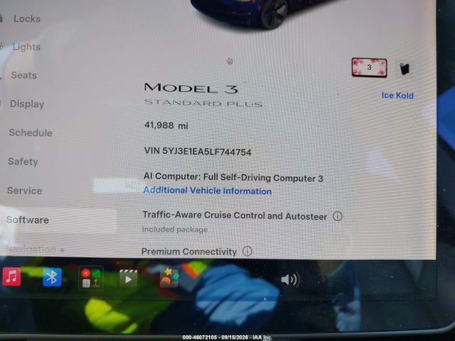 5YJ3E1EA5LF744754 Tesla Model 3 Standard Range Plus Rear-wheel Drive/standard Range Rear-wheel Drive