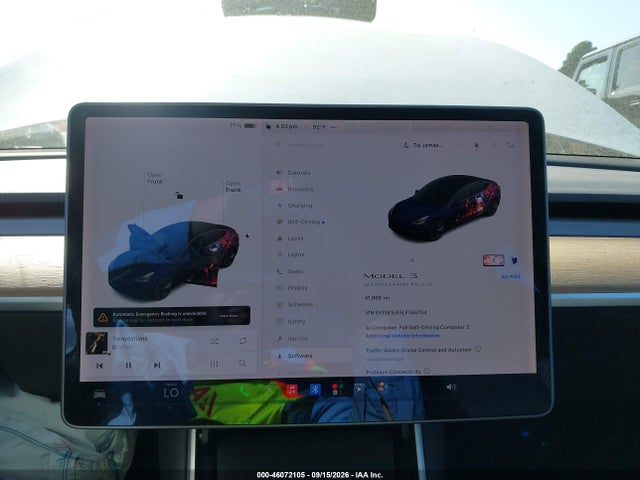 5YJ3E1EA5LF744754 Tesla Model 3 Standard Range Plus Rear-wheel Drive/standard Range Rear-wheel Drive