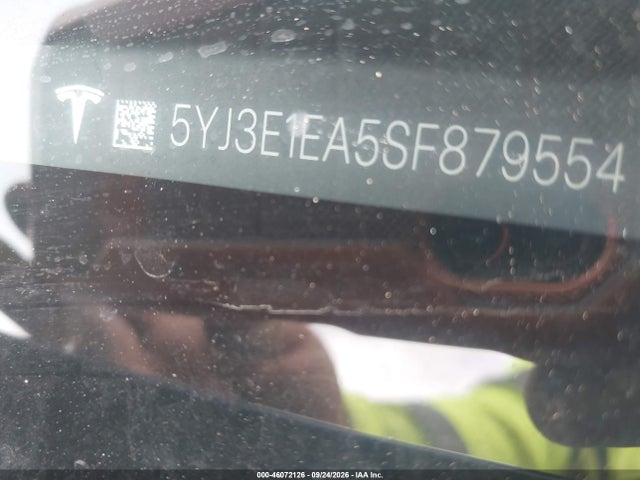 46072126 :رقم المزاد ، 5YJ3E1EA5SF879554 vin ، 2025 Tesla Model 3 Long Range Rear-wheel Drive/standard Rear-wheel Drive مزاد بيع
