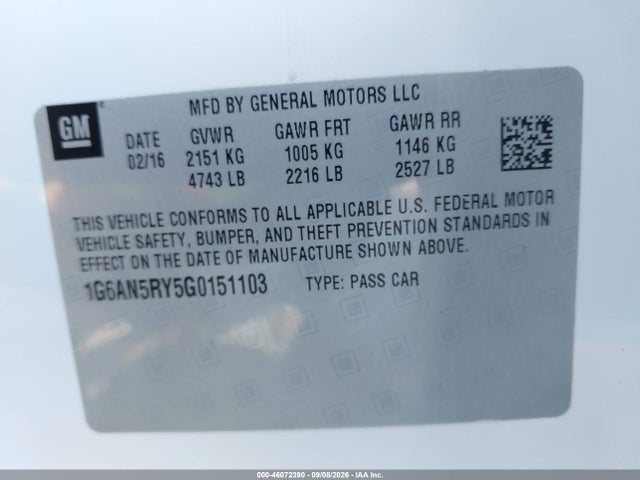 Cadillac ATS-V 2016 1G6AN5RY5G0151103 Image 9