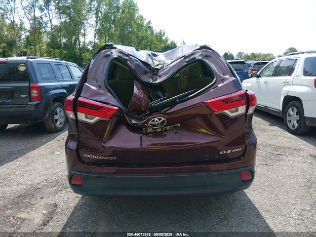 Aukcja sprzedaży 2017 Toyota Highlander Xle, vin: 5TDJZRFH5HS462266, numer aukcji: 46072585