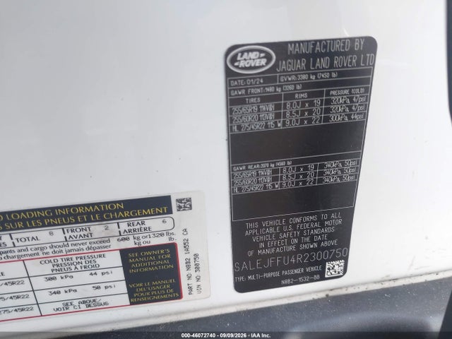 SALEJFFU4R2300750 Land Rover Defender 130 P300 S