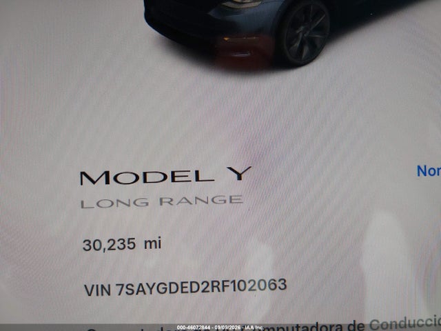 7SAYGDED2RF102063 Tesla Model Y Long Range Single Motor Rear-wheel Drive/rwd