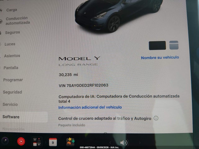 7SAYGDED2RF102063 Tesla Model Y Long Range Single Motor Rear-wheel Drive/rwd