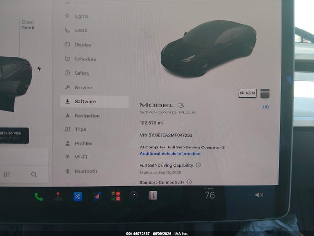 Tesla Model 3 Standard Range Plus Rear-wheel Drive 2021 5YJ3E1EA2MF047253 Image 7
