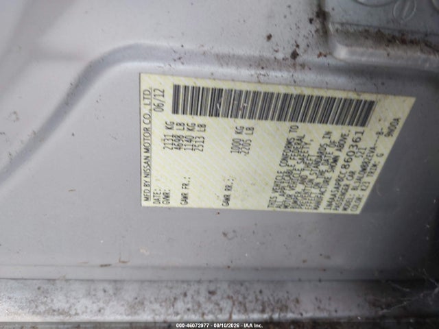 Продаж на аукціоні авто 2012 Nissan Maxima 3.5 S, vin: 1N4AA5AP8CC860361, номер лоту: 46072977