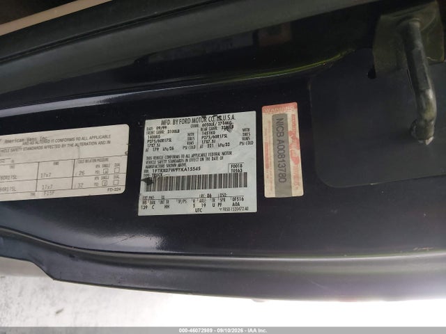 Продаж на аукціоні авто 2000 Ford F-150 Lariat/xl/xlt, vin: 1FTRX07W9YKA15545, номер лоту: 46072989