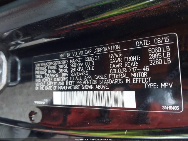 Продаж на аукціоні авто 2016 Volvo Xc90 T6 Momentum, vin: YV4A22PK9G1022873, номер лоту: 46073067