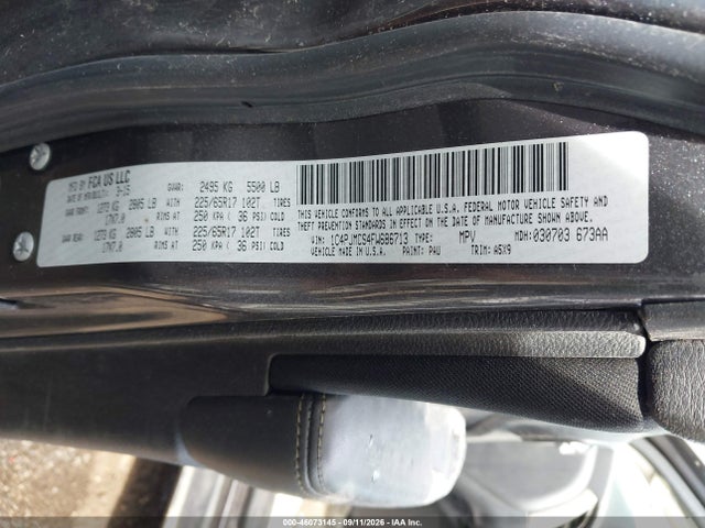 Продажа на аукционе авто 2015 Jeep Cherokee Latitude, vin: 1C4PJMCS4FW686713, номер лота: 46073145