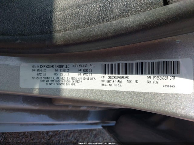 Aukcja sprzedaży 2015 Chrysler 200 S, vin: 1C3CCCBG6FN586056, numer aukcji: 46073219