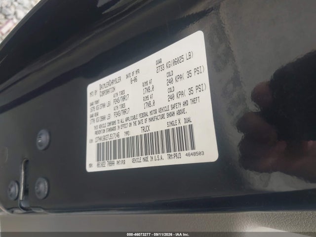 Auction sale of the 2007 Dodge Ram 1500 St, vin: 1D7HA16K27J517146, lot number: 46073277