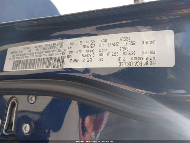Продажа на аукционе авто 2018 Jeep Compass Sport Fwd, vin: 3C4NJCAB7JT489716, номер лота: 46073704