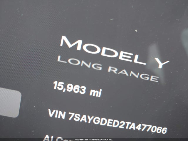 Продажа на аукционе авто 2026 Tesla Model Y Premium Rear-wheel Drive/rear-wheel Drive, vin: 7SAYGDED2TA477066, номер лота: 46073883