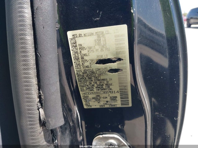 Aukcja sprzedaży 2001 Nissan Frontier Xe, vin: 1N6DD26S91C397814, numer aukcji: 46073921