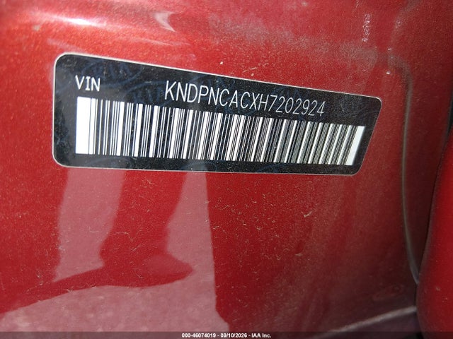 2017 Kia Sportage Ex მანქანა იყიდება აუქციონზე, vin: KNDPNCACXH7202924, აუქციონის ნომერი: 46074019