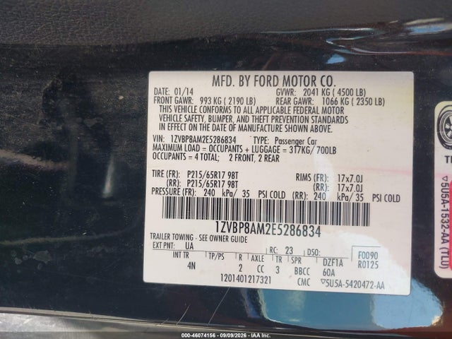 Ford Mustang V6 Premium 2014 1ZVBP8AM2E5286834 Image 9
