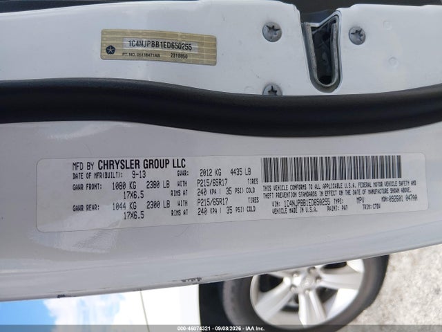 Aukcja sprzedaży 2014 Jeep Patriot Sport, vin: 1C4NJPBB1ED650255, numer aukcji: 46074321