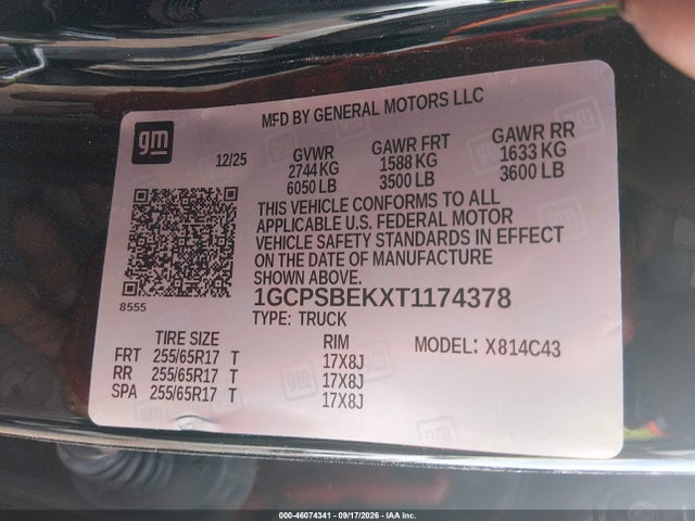 Chevrolet Colorado Wt 2026 1GCPSBEKXT1174378 Image 9