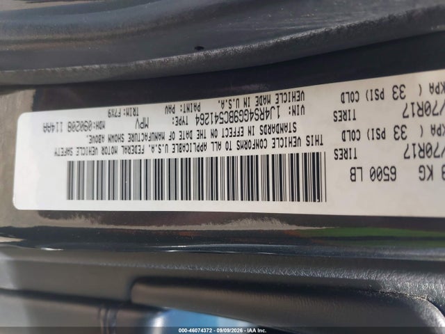 2011 Jeep Grand Cherokee Laredo მანქანა იყიდება აუქციონზე, vin: 1J4RS4GG9BC541264, აუქციონის ნომერი: 46074372